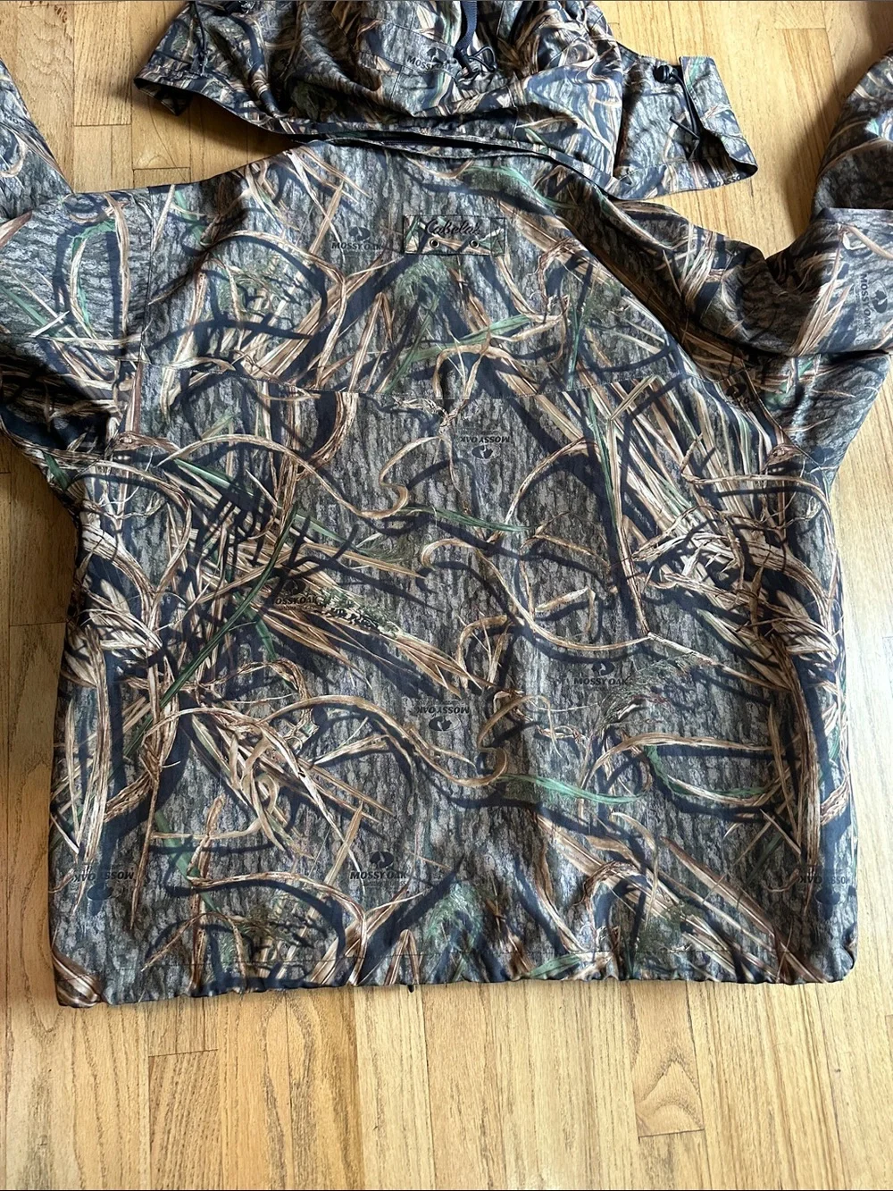 Cabela’s XL Tall Camouflage Hooded Outdoor Jacket - Brown/Green Camo